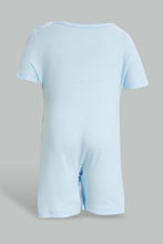 تنزيل الصورة على معرض الصور، Redtag-Blue-And-White-Scooter--2-Piece-Pack-Romper-Rompers-Baby-0 to 12 Months