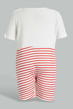 تنزيل الصورة على معرض الصور، Redtag-White-And-Blue-Boat-Print-2-Piece-Pack-Romper-Rompers-Baby-0 to 12 Months