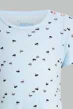 تنزيل الصورة على معرض الصور، Redtag-White-And-Blue-Boat-Print-2-Piece-Pack-Romper-Rompers-Baby-0 to 12 Months
