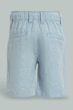 تنزيل الصورة على معرض الصور، Redtag-Blue-Dobby-Short-Chino-Shorts-Infant-Boys-3 to 24 Months