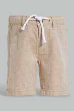 تنزيل الصورة على معرض الصور، Redtag-White-Dobby-Short-Chino-Shorts-Infant-Boys-3 to 24 Months