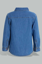 تنزيل الصورة على معرض الصور، Redtag-Blue-Short-Sleeve-Bow-Shirt-Casual-Shirts-Infant-Boys-3 to 24 Months