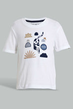 تنزيل الصورة على معرض الصور، Redtag-White-Animal-Printed-Tshirt-Tops-Infant-Boys-3 to 24 Months
