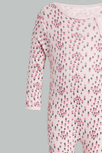 تنزيل الصورة على معرض الصور، Redtag-Pink-Floral-2-Piece-Pack-Sleep-Suit-Sleepsuits-Baby-0 to 12 Months