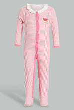 Load image into Gallery viewer, Redtag-White-And-Red-Water-Melon-2-Piece-Pack-Sleep-Suit-Rompers-Baby-0 to 12 Months