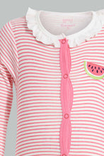 Load image into Gallery viewer, Redtag-White-And-Red-Water-Melon-2-Piece-Pack-Sleep-Suit-Rompers-Baby-0 to 12 Months