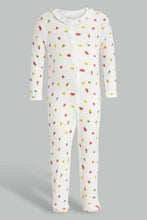 Load image into Gallery viewer, Redtag-White-And-Red-Water-Melon-2-Piece-Pack-Sleep-Suit-Rompers-Baby-0 to 12 Months