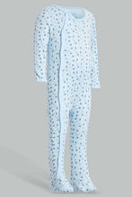 Load image into Gallery viewer, Redtag-Blue-Snail-2-Piece-Pack-Sleep-Suit-Rompers-Baby-0 to 12 Months