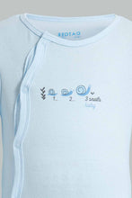 Load image into Gallery viewer, Redtag-Blue-Snail-2-Piece-Pack-Sleep-Suit-Rompers-Baby-0 to 12 Months