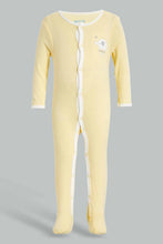 Load image into Gallery viewer, Redtag-Yellow-Elephant-2-Piece-Pack-Sleep-Suit-Rompers-Baby-0 to 12 Months