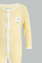 Load image into Gallery viewer, Redtag-Yellow-Elephant-2-Piece-Pack-Sleep-Suit-Rompers-Baby-0 to 12 Months