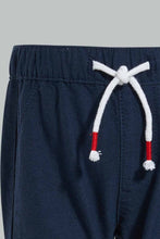 Load image into Gallery viewer, Redtag-Pink-Pique-Polo-With-Navy-Bottom-Set-Sets-Infant-Boys-3 to 24 Months