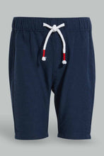 Load image into Gallery viewer, Redtag-Pink-Pique-Polo-With-Navy-Bottom-Set-Sets-Infant-Boys-3 to 24 Months