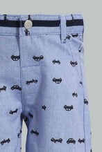 Load image into Gallery viewer, Redtag-White-Pique-Polo-With-Blue-Bottom-Set-Sets-Infant-Boys-3 to 24 Months
