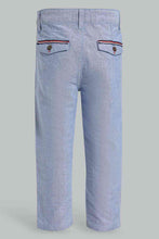 Load image into Gallery viewer, Redtag-Blue-Oxford-Chino-Pant-With-Tipping-Pocket-Chino-Trousers-Infant-Boys-3 to 24 Months
