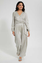 Load image into Gallery viewer, Redtag-Gold-Foil-Coasted-Plisse-Trouser-Trousers-Women's-