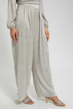 Load image into Gallery viewer, Redtag-Gold-Foil-Coasted-Plisse-Trouser-Trousers-Women's-