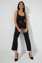 تنزيل الصورة على معرض الصور، Redtag-Black-Buckle-Detail-Jumpsuit-Dresses-Women's-