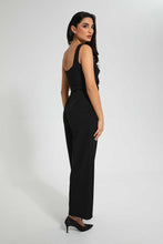 تنزيل الصورة على معرض الصور، Redtag-Black-Buckle-Detail-Jumpsuit-Dresses-Women's-