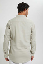 تنزيل الصورة على معرض الصور، Redtag-Beige-Double-Pocket-Kurta-Casual-Shirts-Men's-