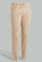 تنزيل الصورة على معرض الصور، Redtag-Beige-Stretch-Pant-Pants-Jogger-Fit-Senior-Boys-9 to 14 Years
