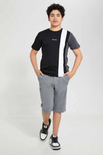 تنزيل الصورة على معرض الصور، Redtag-Black-Cut-&-Sew-T-Shirt-Graphic-T-Shirts-Senior-Boys-9 to 14 Years