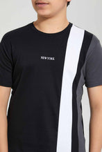 تنزيل الصورة على معرض الصور، Redtag-Black-Cut-&-Sew-T-Shirt-Graphic-T-Shirts-Senior-Boys-9 to 14 Years