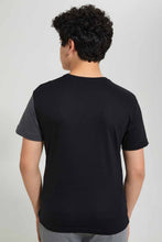 تنزيل الصورة على معرض الصور، Redtag-Black-Cut-&-Sew-T-Shirt-Graphic-T-Shirts-Senior-Boys-9 to 14 Years