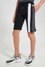تنزيل الصورة على معرض الصور، Redtag-Black-Cut-&-Sew-Active-Short-Active-Shorts-Senior-Boys-9 to 14 Years