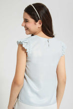 Load image into Gallery viewer, Redtag-Silver-Mettalic-Top-Blouses-Senior-Girls-9 to 14 Years