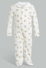 Load image into Gallery viewer, Redtag-Beige-And-White-Bear-Sleep-Suit-Sleepsuits-Baby-0 to 12 Months