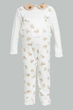 تنزيل الصورة على معرض الصور، Redtag-Beige-And-White-Bear-Duangree-Sleep-Suit-With-Pocket-Sleepsuits-Baby-0 to 12 Months