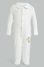 Load image into Gallery viewer, Redtag-White-Bear-Sleepsuit-Sleepsuits-Baby-0 to 12 Months