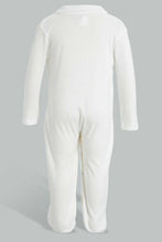 Load image into Gallery viewer, Redtag-White-Bear-Sleepsuit-Sleepsuits-Baby-0 to 12 Months