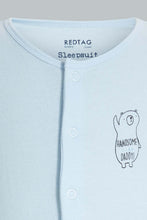 تنزيل الصورة على معرض الصور، Redtag-Blue-Nbb-3Pk-Sleepsuit-Sleepsuits-Baby-0 to 12 Months