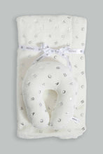 Load image into Gallery viewer, Redtag-White-Sherpa-Blanket-With-Baby-Pillow-Baby-Blankets-Baby-0 to 12 Months