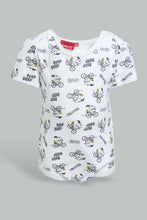 تنزيل الصورة على معرض الصور، Redtag-Yellow-Snoopy-2-Piece-Pack-Body-Suit-Bodysuits-Baby-0 to 12 Months