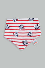 تنزيل الصورة على معرض الصور، Redtag-Red-And-Navy-Minnie-Mouse-2-Piece-Pack-Bib-Bibs-Baby-0 to 12 Months