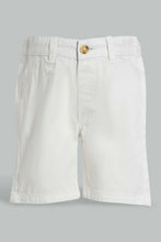 Load image into Gallery viewer, Redtag-Blue-Check-Bow-Shirt-With-White-Short-Set-Sets-Infant-Boys-3 to 24 Months