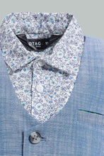 تنزيل الصورة على معرض الصور، Redtag-Blue-Vest-Coat-With-Printed-Short-Sleeve-Shirt-Set-Sets-Infant-Boys-3 to 24 Months