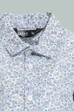 تنزيل الصورة على معرض الصور، Redtag-Blue-Vest-Coat-With-Printed-Short-Sleeve-Shirt-Set-Sets-Infant-Boys-3 to 24 Months