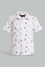 Load image into Gallery viewer, Redtag-White-Short-Slv-Shirt-With-Navy-Short-With-Suspender-Set-Sets-Infant-Boys-3 to 24 Months
