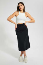 Load image into Gallery viewer, Redtag-Black-Waist-Detail-Skirt-Skirts-Women's-