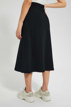 Load image into Gallery viewer, Redtag-Black-Waist-Detail-Skirt-Skirts-Women's-