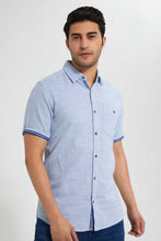 Load image into Gallery viewer, Redtag-Blue-Short-Sleeve-Shirt-Casual-Shirts-Men's-