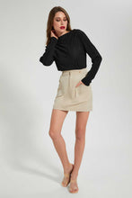 Load image into Gallery viewer, Redtag-Black-Pleated-Top-Tops-Women's-