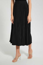 Load image into Gallery viewer, Redtag-Black-Pleated-Skirt-Skirts-Women's-