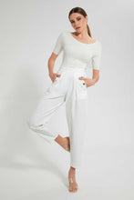 Load image into Gallery viewer, Ivory Textured Top With Back Detail