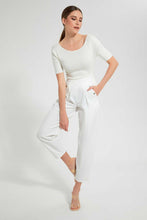 Load image into Gallery viewer, Ivory Textured Top With Back Detail