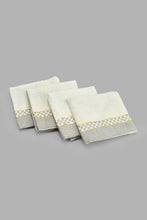 تنزيل الصورة على معرض الصور، Redtag-Grey-Geomatric-Napkin-(4-Piece)-Napkins-Home-Dining-